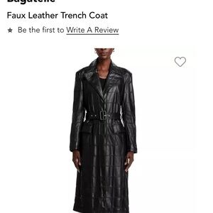 Bagatelle New with Tags 
Faux Leather Trench Coat